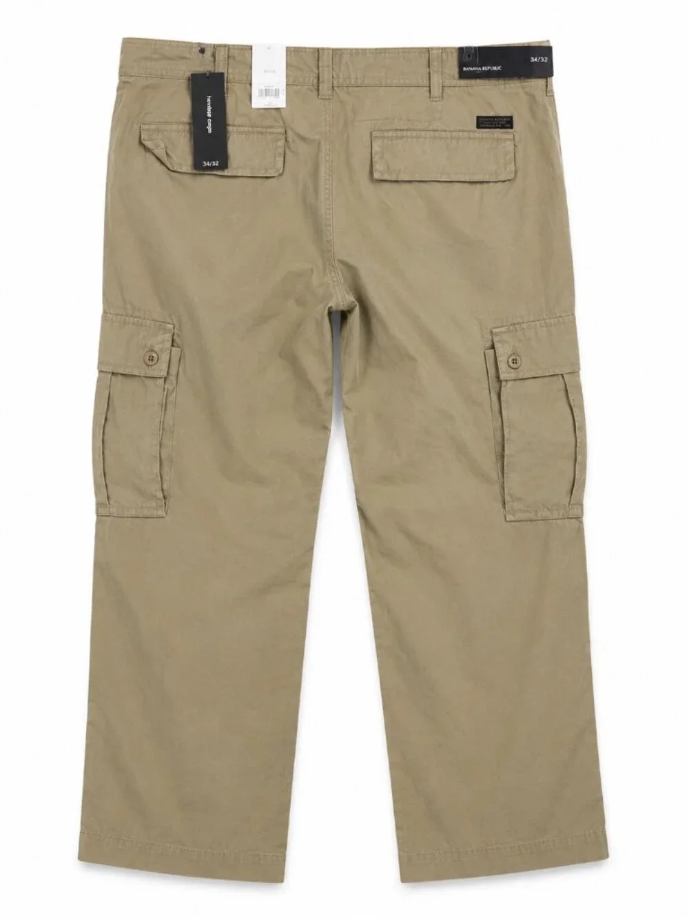 NWT Banana Republic Heritage Cargo Pants Men's 34x32 Khaki Utility Relaxed Fit